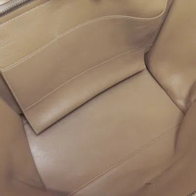 Pre-owned Celine Beige Leather Tote Bag () In Sand