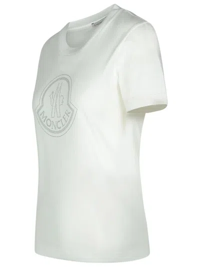 Moncler White Cotton T-shirt In White