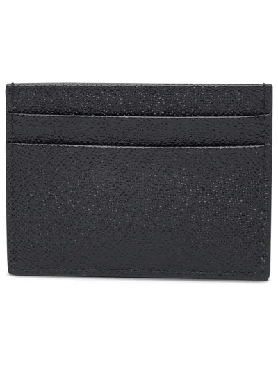 Dolce & Gabbana Black Leather Card Holder In Black