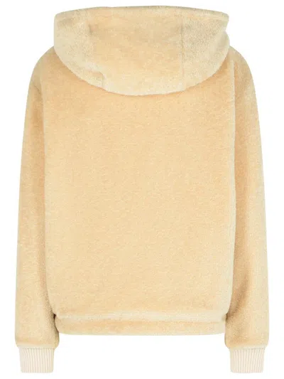 Moncler Reversible Jacket In Cream Cotton Blend In Neutral