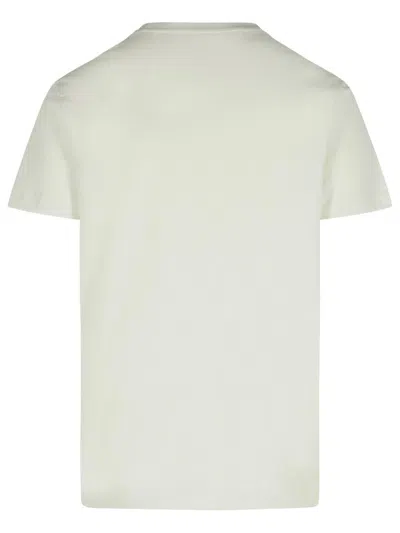 Polo Ralph Lauren White Polo Bear T-shirt Custom Slim-fit In Yellow