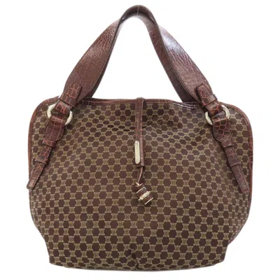 Pre-owned Celine Brown Nylon Leather Tote Bag ()