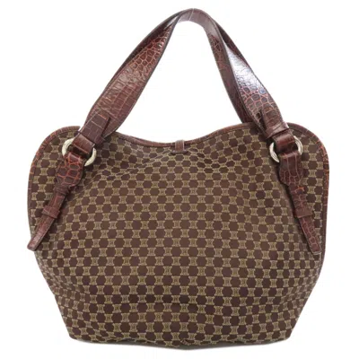 Pre-owned Celine Brown Nylon Leather Tote Bag ()