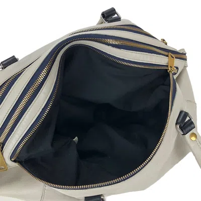 Pre-owned Celine Light Gray Leather Boston Bag Handbag ()