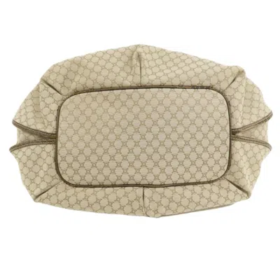 Pre-owned Celine Macadam Beige Canvas Tote Bag () In Sand