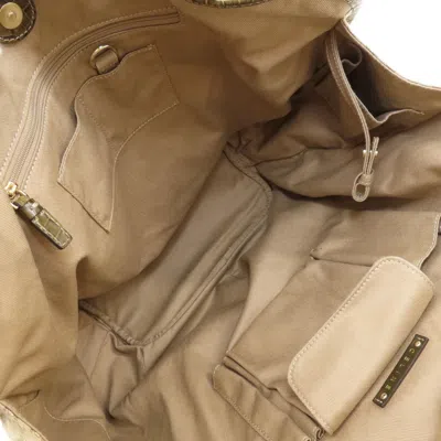 Pre-owned Celine Macadam Beige Canvas Tote Bag () In Sand