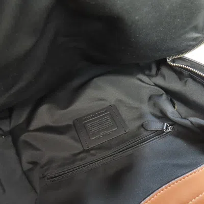 Pre-owned Coach Black Brown Leather Backpack () In Multi