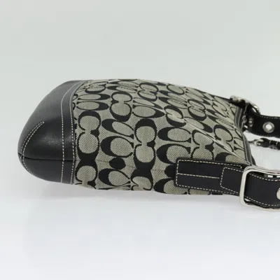 Pre-owned Coach Gray Canvas Shoulder Bag ()