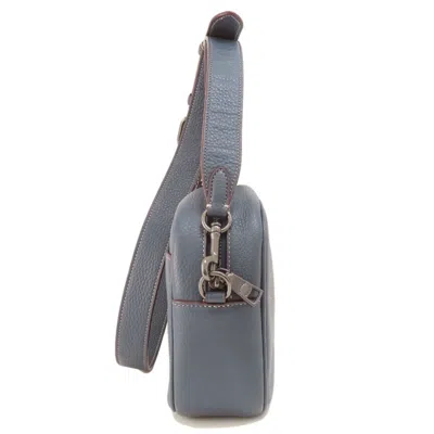 Pre-owned Coach Navy Leather Shoulder Bag () In Blue