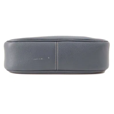 Pre-owned Coach Navy Leather Shoulder Bag () In Blue