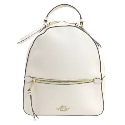 Pre-owned Coach White Leather Backpack ()