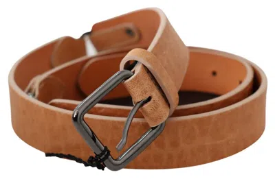 Costume National Light Brown Genuine Leather Women's Belt In Brown