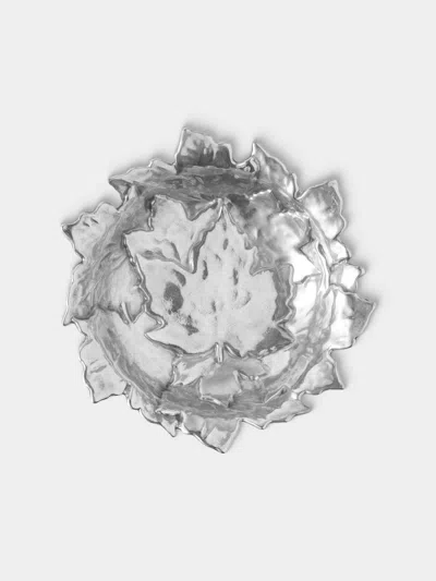 Antique And Vintage 20th-century Silver-plated Trinket Tray (10.5in/27cm) In Silver