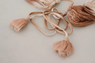 Ermanno Scervino Multicolor Silk Wrap Shawl Foulard Women's Scarf In Multi