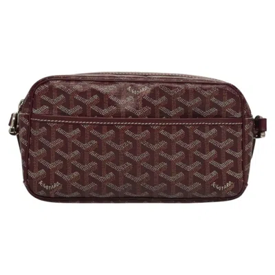 Pre-owned Goyard Cap Vert Burgundy Canvas Shoulder Bag ()