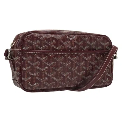 Pre-owned Goyard Cap Vert Burgundy Canvas Shoulder Bag ()