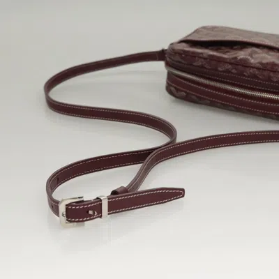 Pre-owned Goyard Cap Vert Burgundy Canvas Shoulder Bag ()