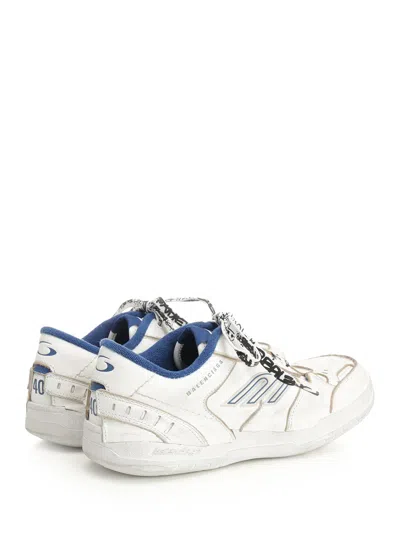 Balenciaga Coastal Inspired Sneakers Featuring Textured Sole In White