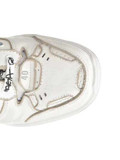 Balenciaga Coastal Inspired Sneakers Featuring Textured Sole In White