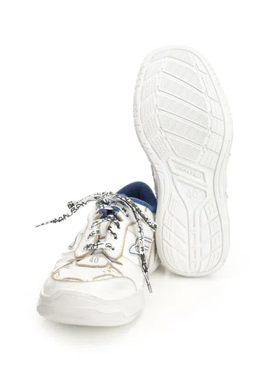 Balenciaga Coastal Inspired Sneakers Featuring Textured Sole In White