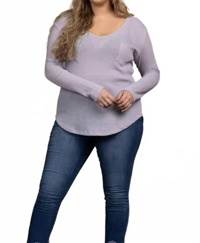 Blumin Waffle Knit Top - Plus In Lilac In Purple