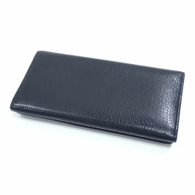 Pre-owned Balenciaga Black Leather Long Wallet (bi-fold) ()