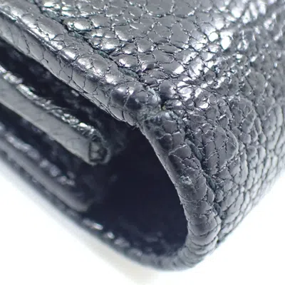 Pre-owned Balenciaga Black Leather Long Wallet (bi-fold) ()
