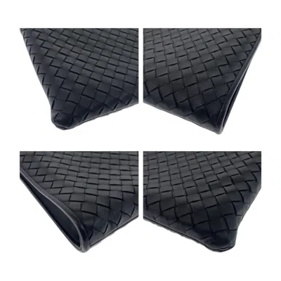 Pre-owned Bottega Veneta Black Intrecciato Clutch Bag ()