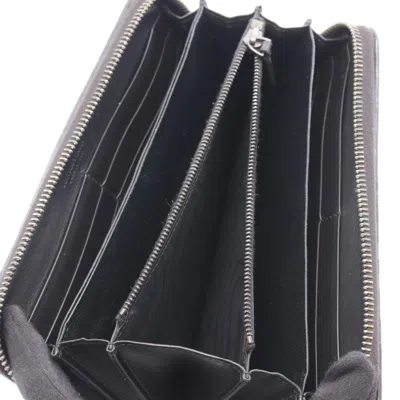 Pre-owned Bottega Veneta Black Leather Long Wallet (bi-fold) ()