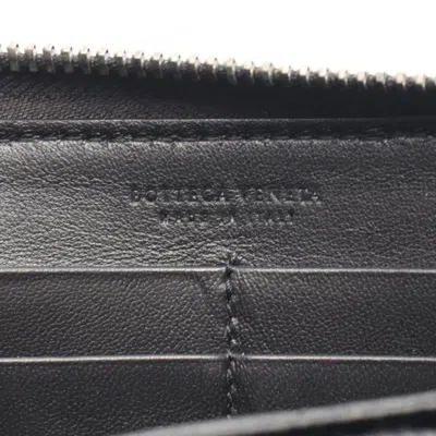 Pre-owned Bottega Veneta Black Leather Long Wallet (bi-fold) ()