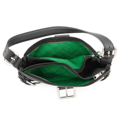 Pre-owned Bottega Veneta Black Nylon Leather Shoulder Bag ()