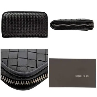 Pre-owned Bottega Veneta Intrecciato Brown Intrecciato Long Wallet (bi-fold) ()