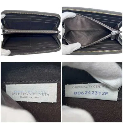 Pre-owned Bottega Veneta Intrecciato Brown Intrecciato Long Wallet (bi-fold) ()