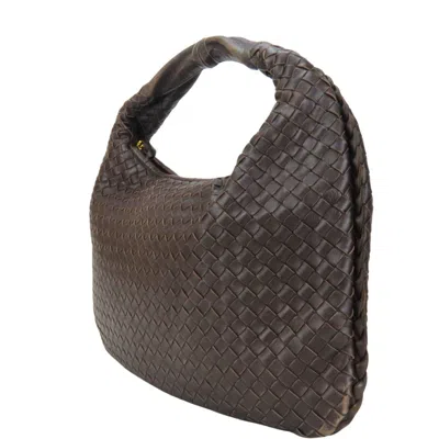 Pre-owned Bottega Veneta Intrecciato Brown Leather Shoulder Bag ()