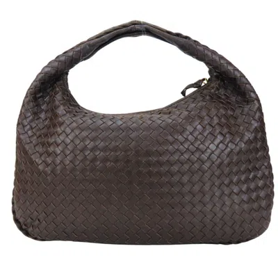 Pre-owned Bottega Veneta Intrecciato Brown Leather Shoulder Bag ()