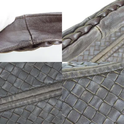 Pre-owned Bottega Veneta Intrecciato Brown Leather Shoulder Bag ()