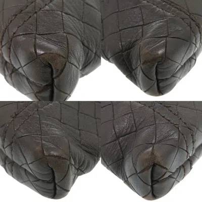 Pre-owned Bottega Veneta Intrecciomirage Brown Leather Shoulder Bag ()