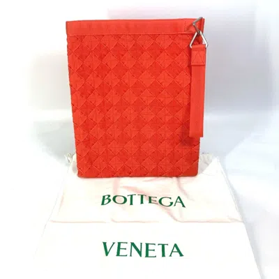 Pre-owned Bottega Veneta Orange Intrecciato Clutch Bag Pouch ()
