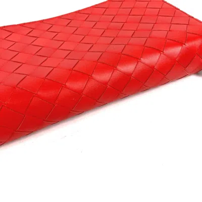 Pre-owned Bottega Veneta Red Color Intrecciato Clutch Bag ()