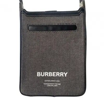 Pre-owned Burberry Black Canvas Leather Pochette Shoulder Bag ()