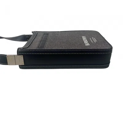 Pre-owned Burberry Black Canvas Leather Pochette Shoulder Bag ()