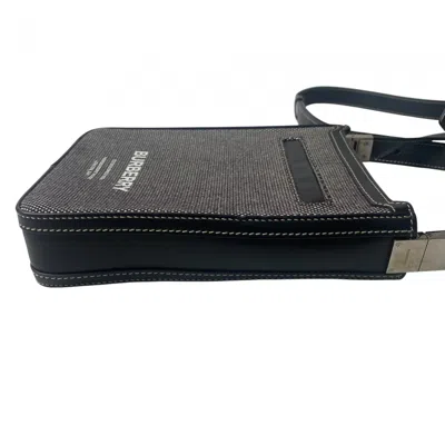 Pre-owned Burberry Black Canvas Leather Pochette Shoulder Bag ()