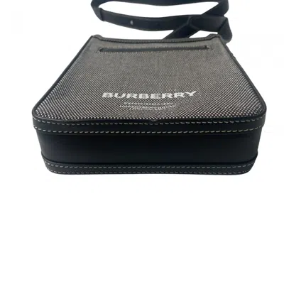 Pre-owned Burberry Black Canvas Leather Pochette Shoulder Bag ()