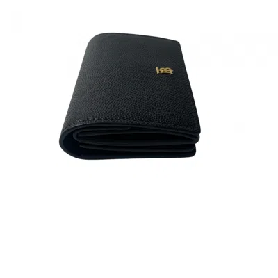 Pre-owned Burberry Black Leather Wallet (bi-fold) ()