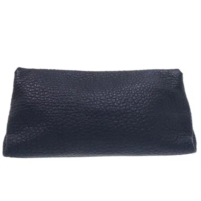 Pre-owned Burberry Blue Navy Leather Shoulder Bag ()