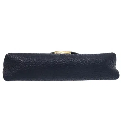 Pre-owned Burberry Blue Navy Leather Shoulder Bag ()