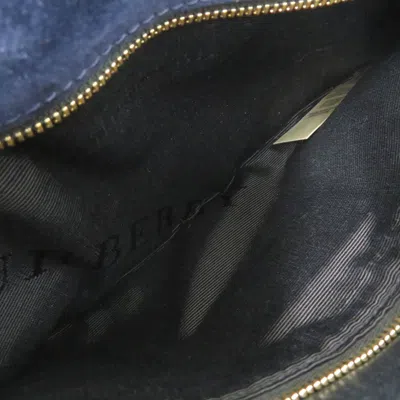 Pre-owned Burberry Blue Navy Leather Shoulder Bag ()