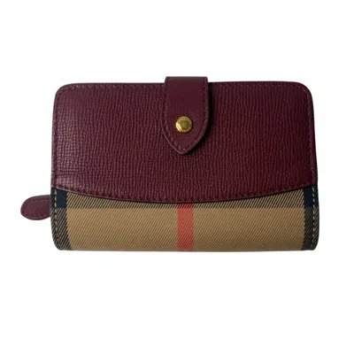 Pre-owned Burberry Multi-color Canvas Leather Wallet (bi-fold) ()