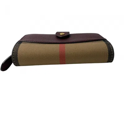 Pre-owned Burberry Multi-color Canvas Leather Wallet (bi-fold) ()