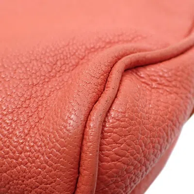 Pre-owned Bvlgari Beige Red Color Leather Coin Purse/coin Case () In Multi